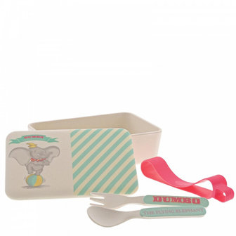Disney Dombo / Dumbo Bamboo Snack Box with Cutlery Set