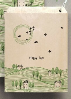 East of India klein zakje Happy days
