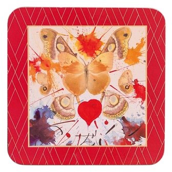 Dal&iacute; coasters Butterfly Valentine
