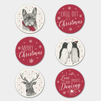 Stickervel &#039;Christmas animals&#039;