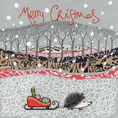 Kaart "Merry Christmas Egel"