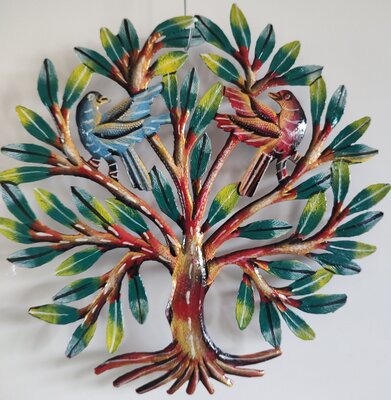 Levensboom klein met 2 vogels 26 cm.