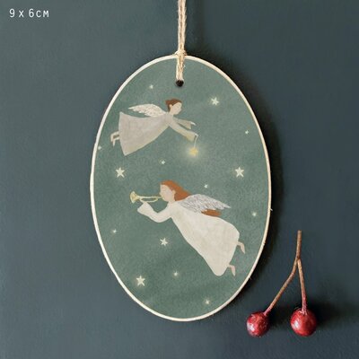 East of India Starry Night tag "Pair of Angels"