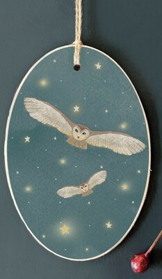 East of India Starry Night tag "Owl"