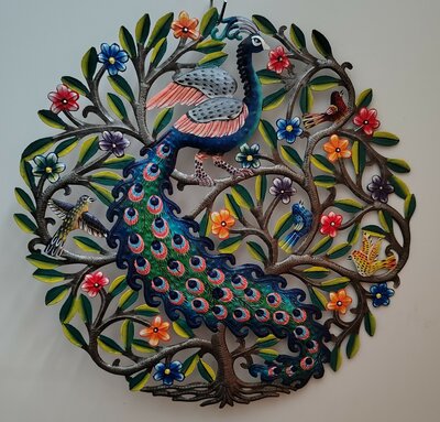 Levensboom met  pauw 60 cm.